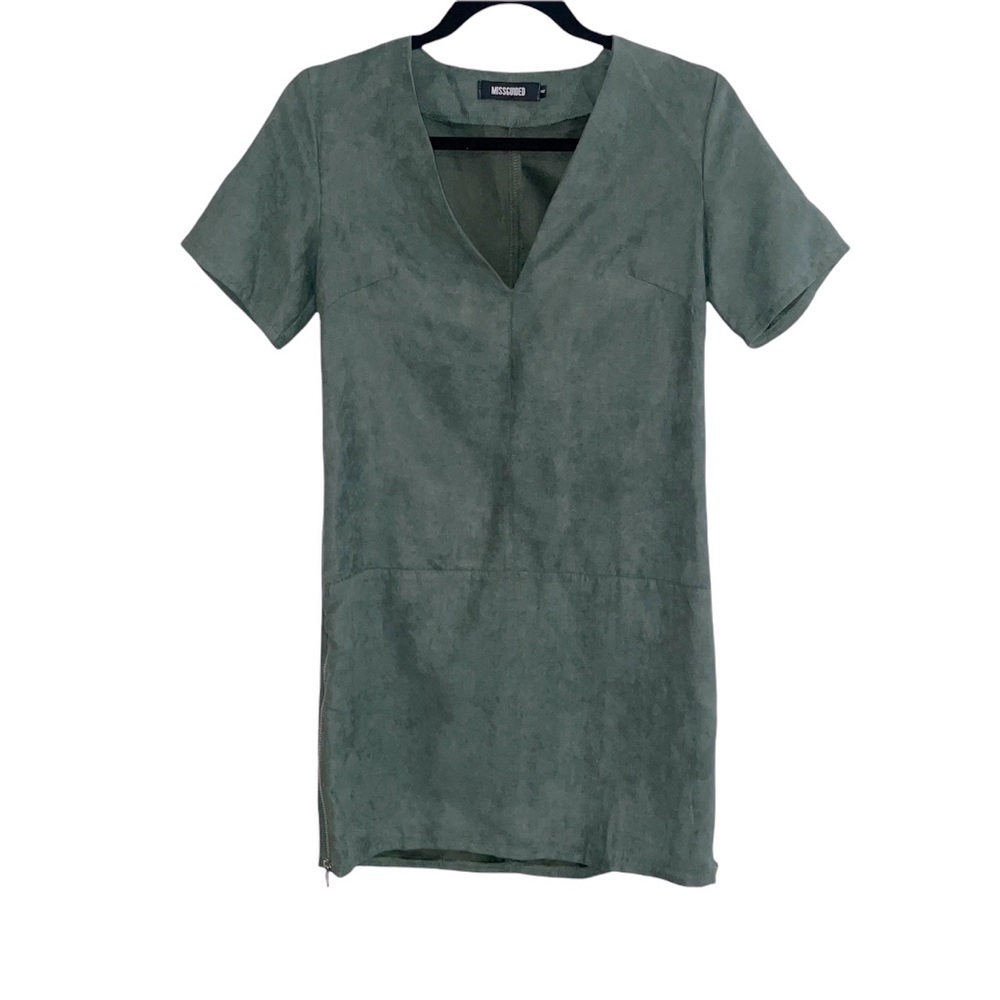 Green Missguided Suede Dress, 4 - Picture 7 of 13